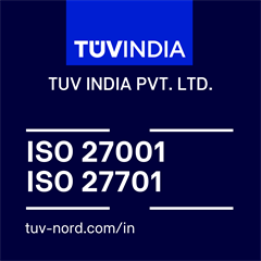TÜV India — ISO/IEC 27001:2022 & ISO/IEC 27701:2019 certified